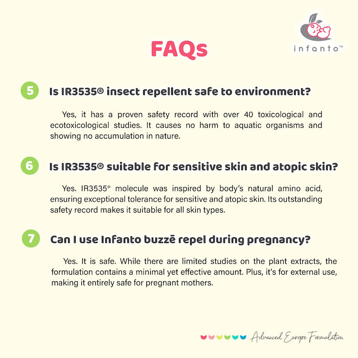 infanto baby and pregnancy mommies buzze repel mosquito repellent spray lotion 婴孩孕妇安全使用防蚊液